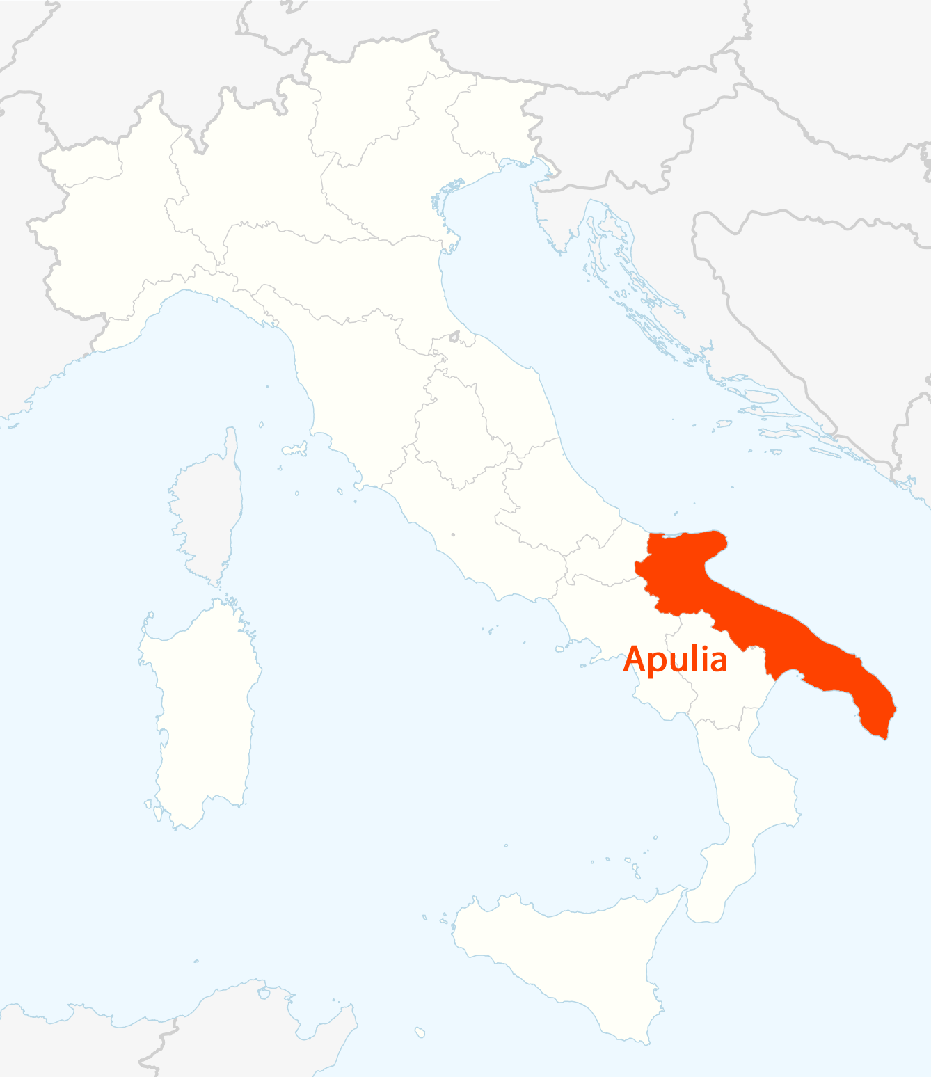 Location Of Apulia Map A Taste Of Italy   Location Of Apulia Map 