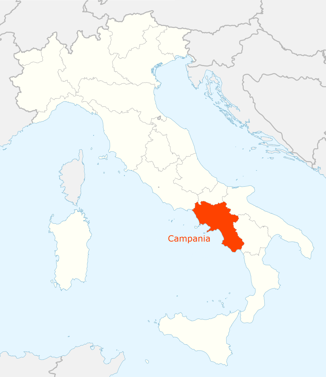 Location Of Campania Map 